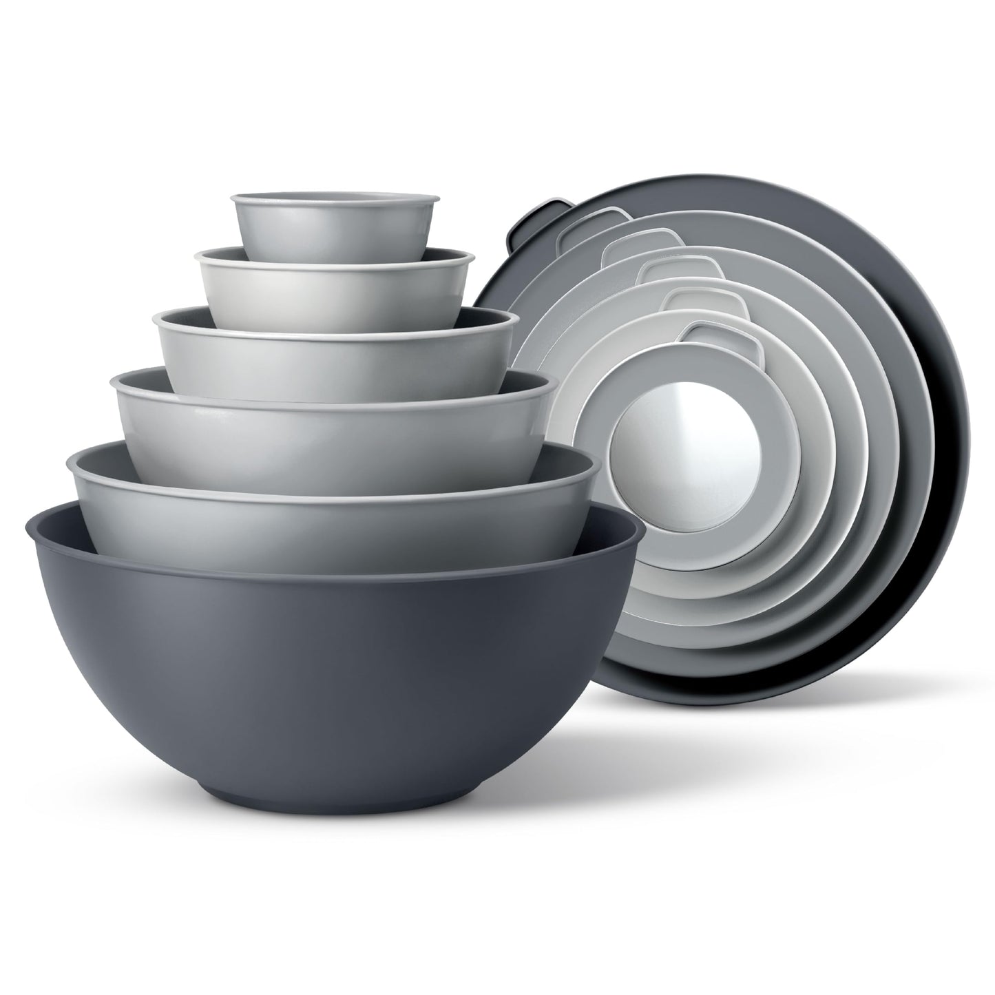12-Piece Nesting Mixing Bowl Set with Lids for Food Prep & Storage