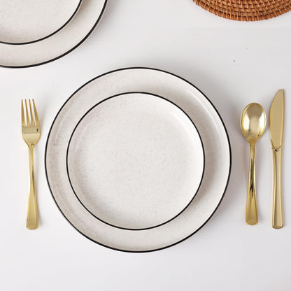 Ceramic Dinnerware Set with Plates and Bowls for Everyday Dining