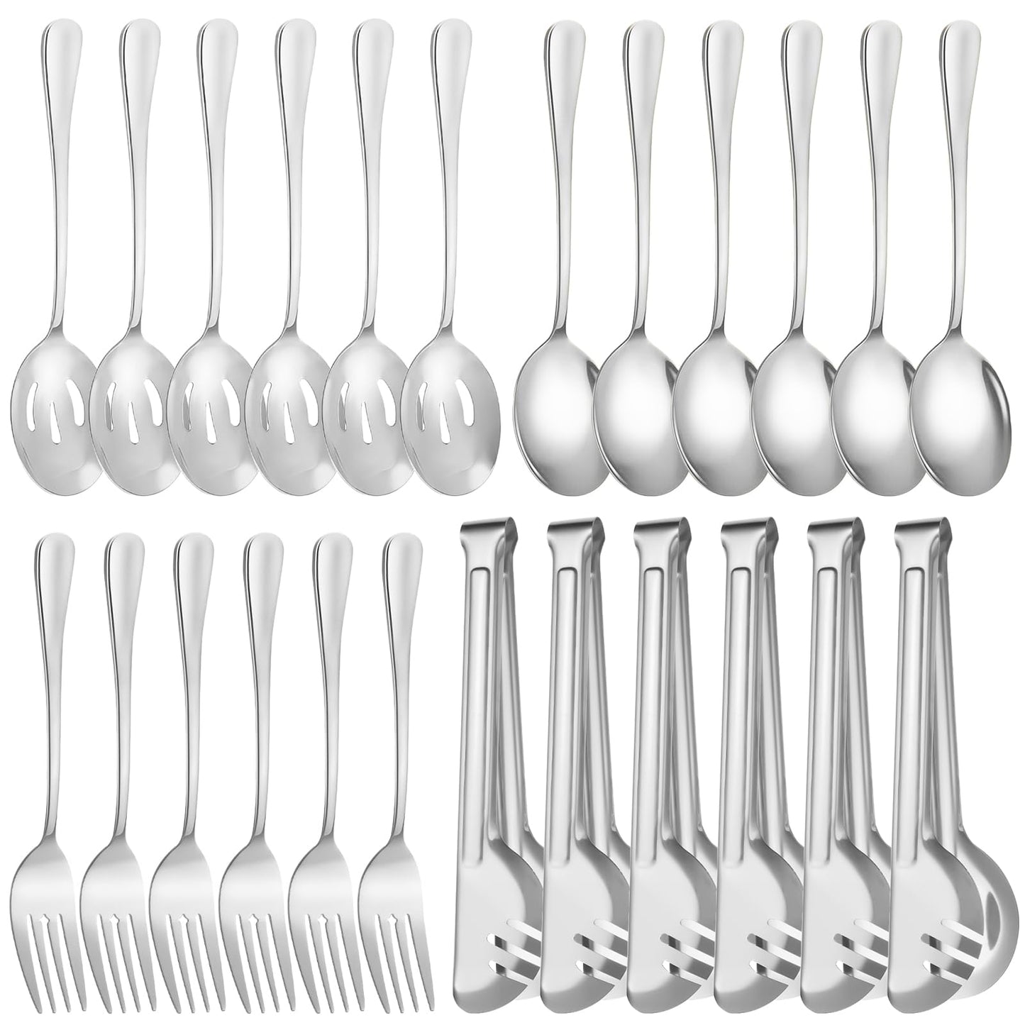 ZLMTZDJD Stainless Steel Serving Utensils Set -Serving Utensils Set for Parties