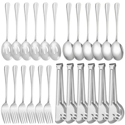 ZLMTZDJD Stainless Steel Serving Utensils Set -Serving Utensils Set for Parties