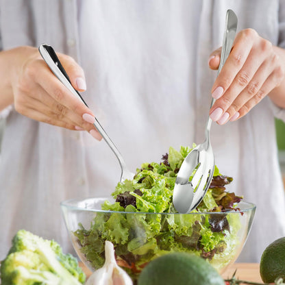 30-Piece Stainless Steel Serving Utensils Set with Spoons and Tongs