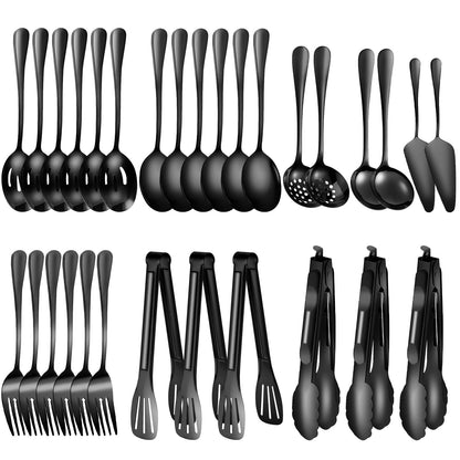 ZLMTZDJD Stainless Steel Serving Utensils Set -Serving Utensils Set for Parties