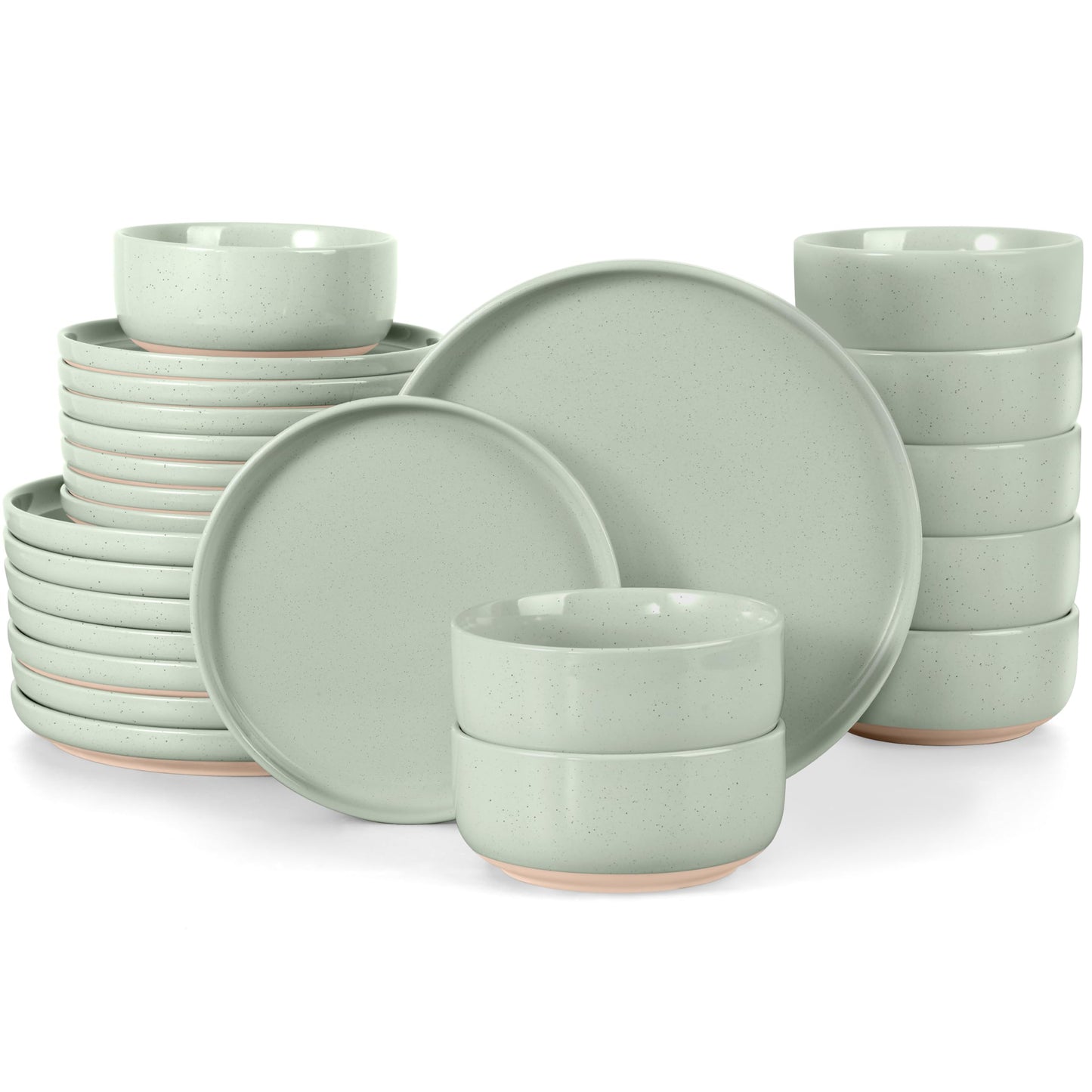 LIANYU Dinnerware Plates and Bowls Sets