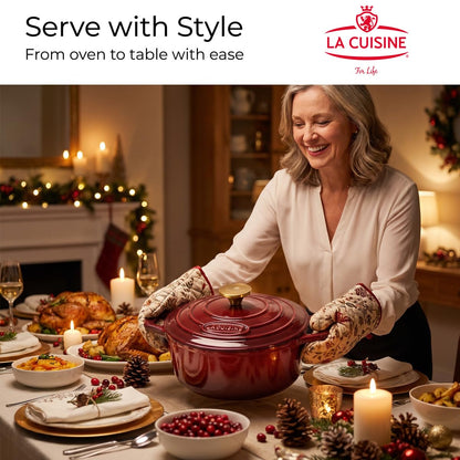 La Cuisine Premium Enameled Cast Iron Cookware,Dutch Oven, Casserole. Pan.