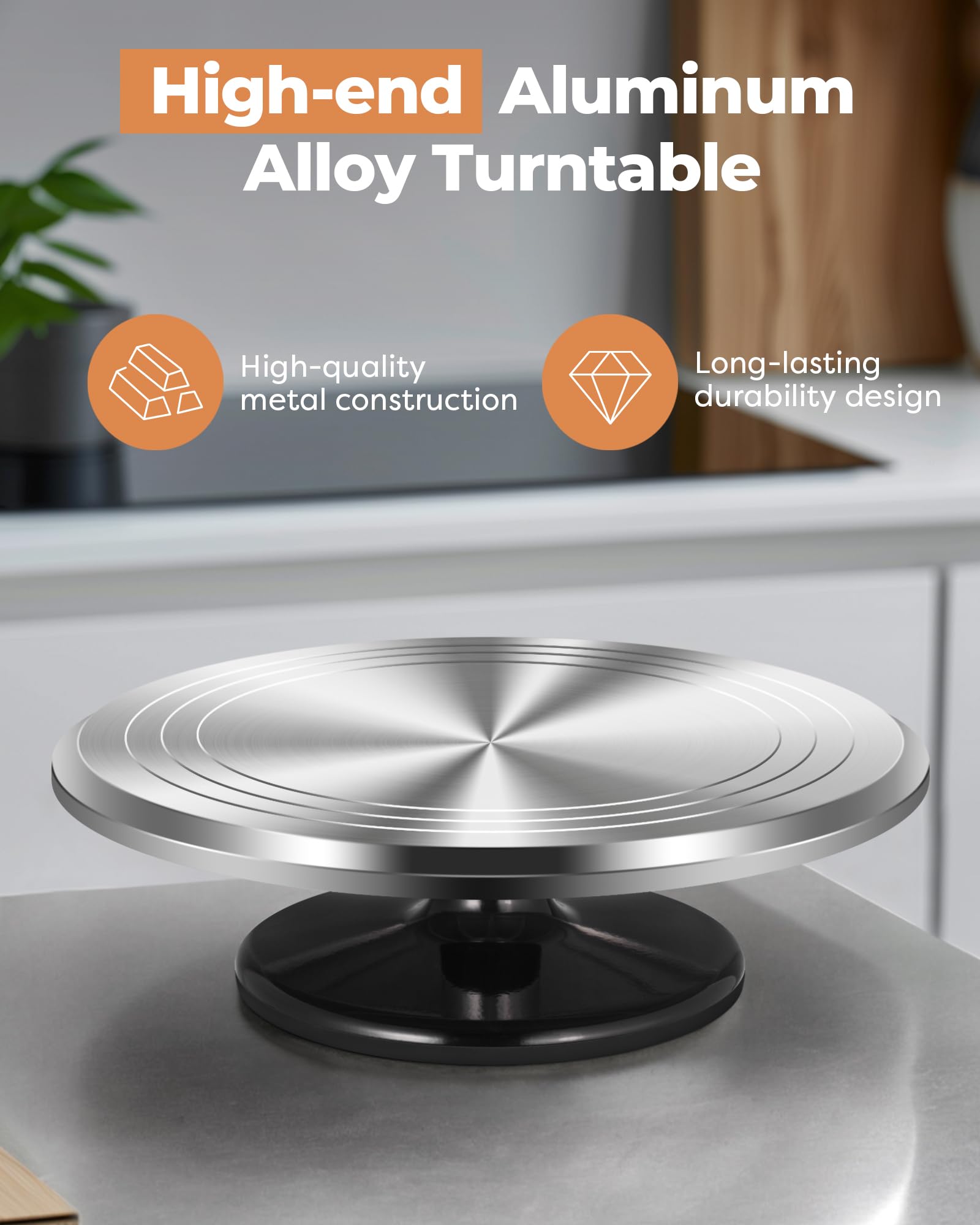 12-Inch Rotating Cake Stand for Cake Decorating and Baking Supplies