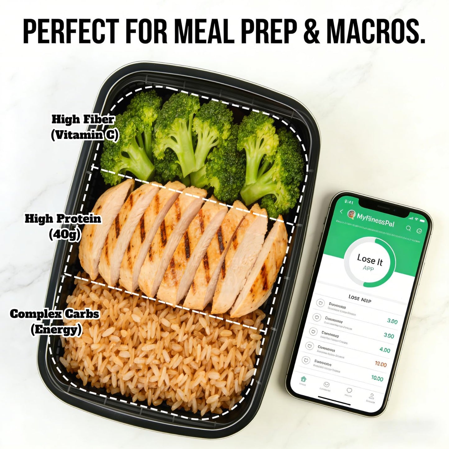 KUMD Meal Prep Containers With Lids