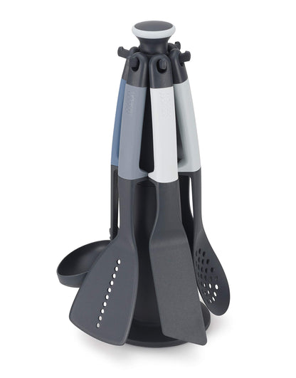 Nylon Kitchen Utensil Set with Rotating Storage Stand and Tools