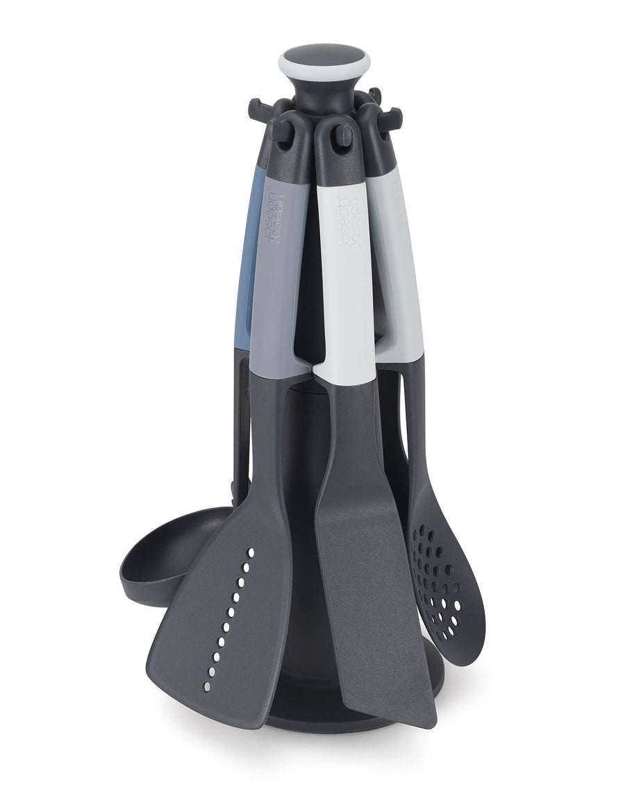 Nylon Kitchen Utensil Set with Rotating Storage Stand and Tools