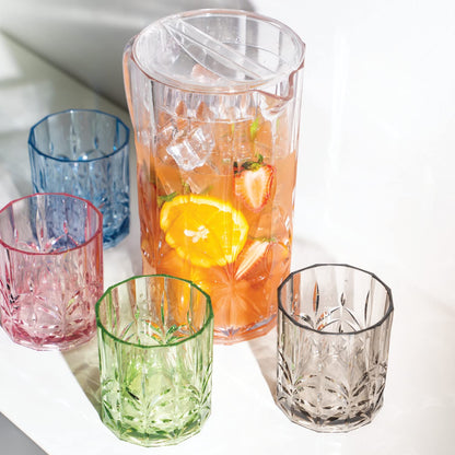 13oz Tritan Plastic Tumbler Set of 4 for Everyday Drinking & Serving