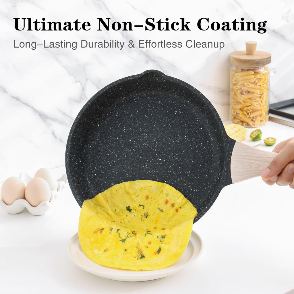 3-Piece Nonstick Frying Pan Set for Induction Cooking