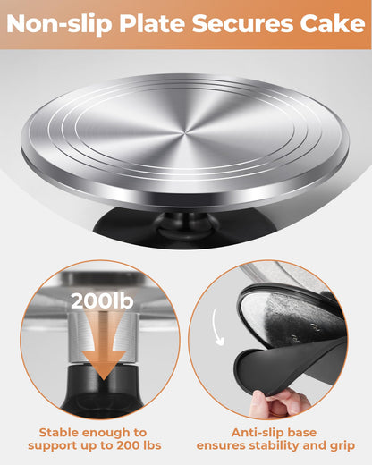 12-Inch Rotating Cake Stand for Cake Decorating and Baking Supplies