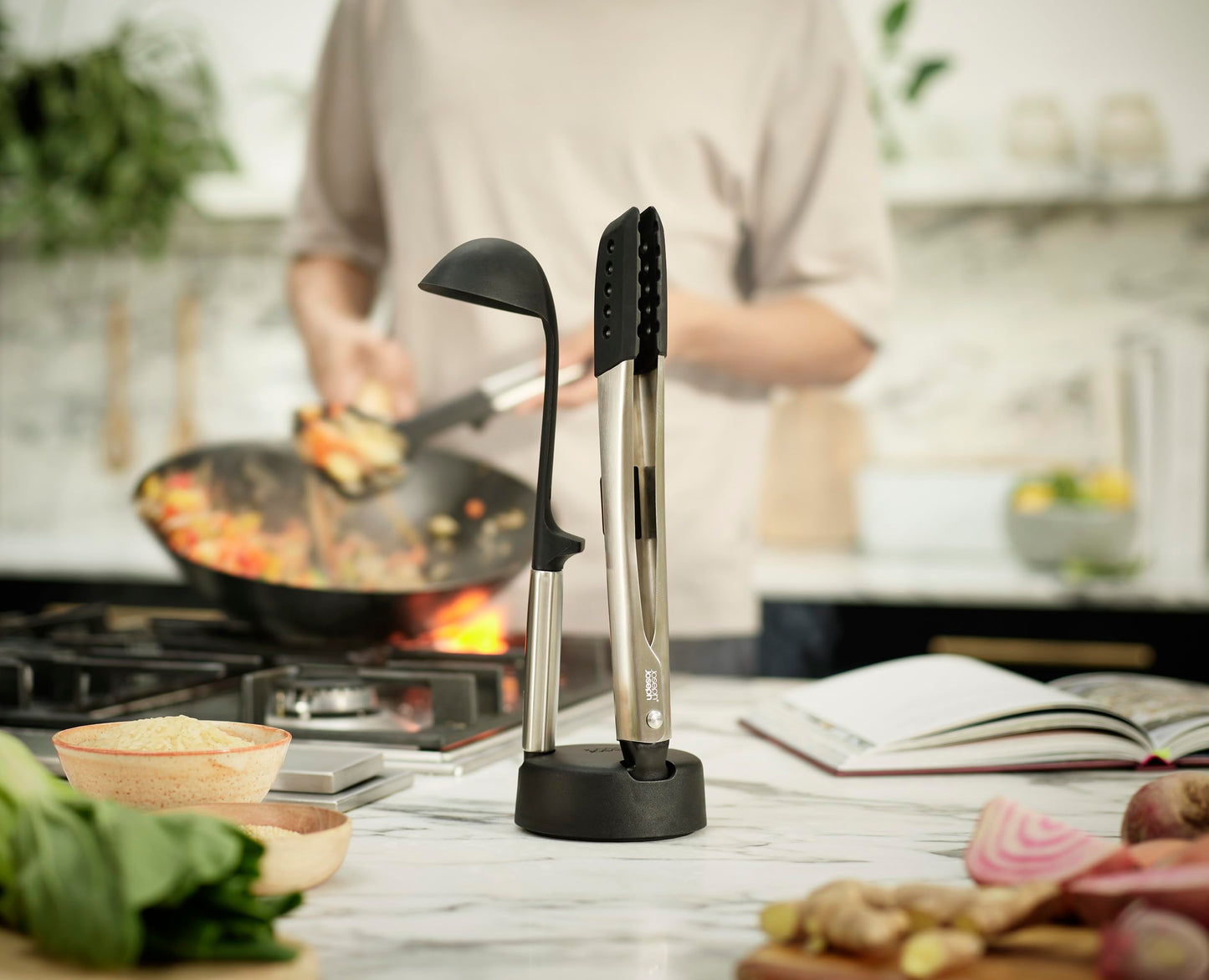Silicone Kitchen Utensil Set with Storage Stand for Everyday Cooking