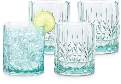 13oz Tritan Plastic Tumbler Set of 4 for Everyday Drinking & Serving