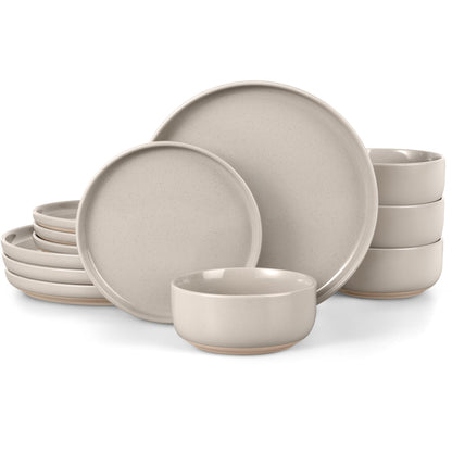 LIANYU Dinnerware Plates and Bowls Sets