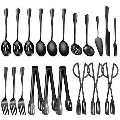 ZLMTZDJD Stainless Steel Serving Utensils Set -Serving Utensils Set for Parties