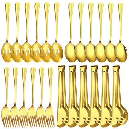 ZLMTZDJD Stainless Steel Serving Utensils Set -Serving Utensils Set for Parties