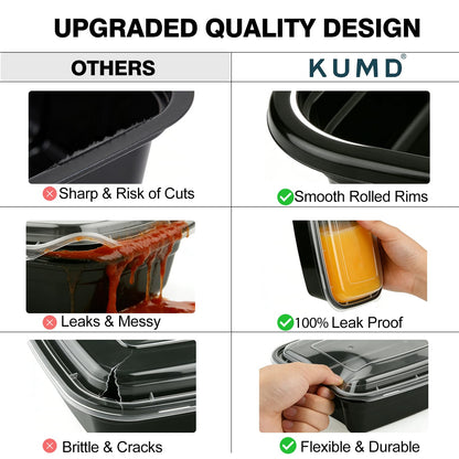 KUMD Meal Prep Containers With Lids