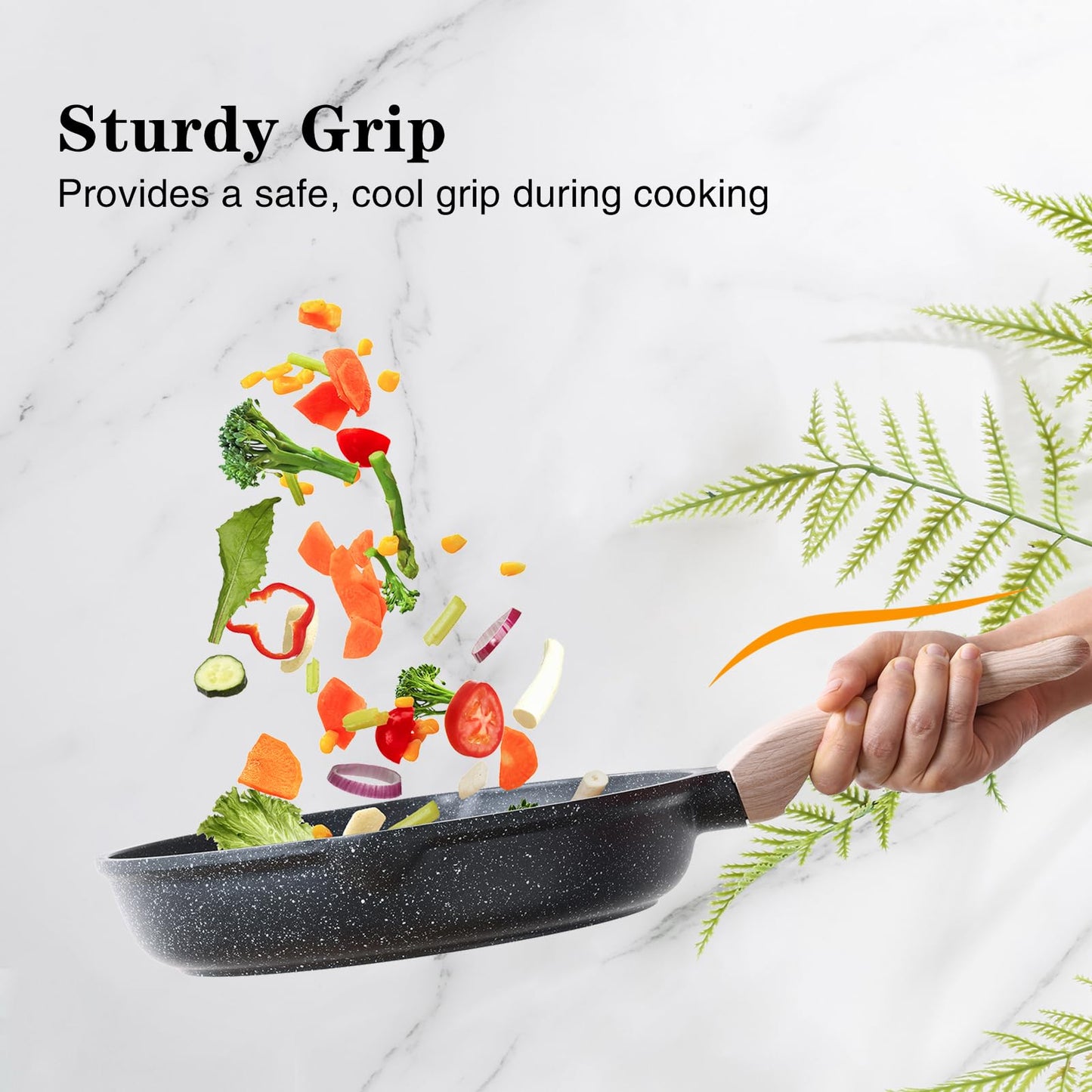 3-Piece Nonstick Frying Pan Set for Induction Cooking