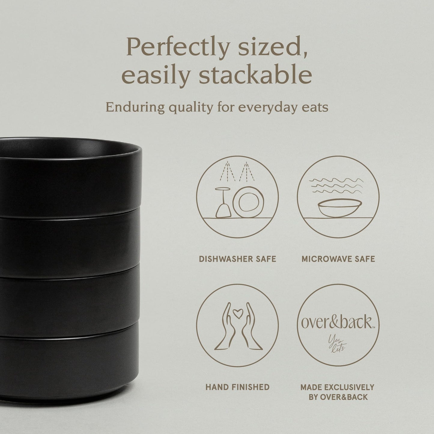over&back Stackable Bowl Collection