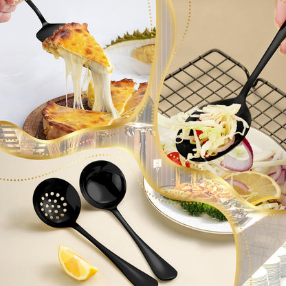 ZLMTZDJD Stainless Steel Serving Utensils Set -Serving Utensils Set for Parties
