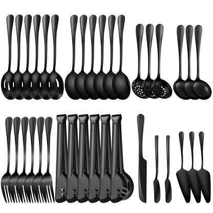 ZLMTZDJD Stainless Steel Serving Utensils Set -Serving Utensils Set for Parties