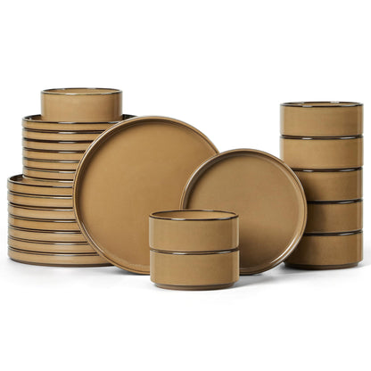 LIANYU Dinnerware Plates and Bowls Sets