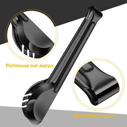 30-Piece Stainless Steel Serving Utensils Set with Spoons, Forks & Tongs