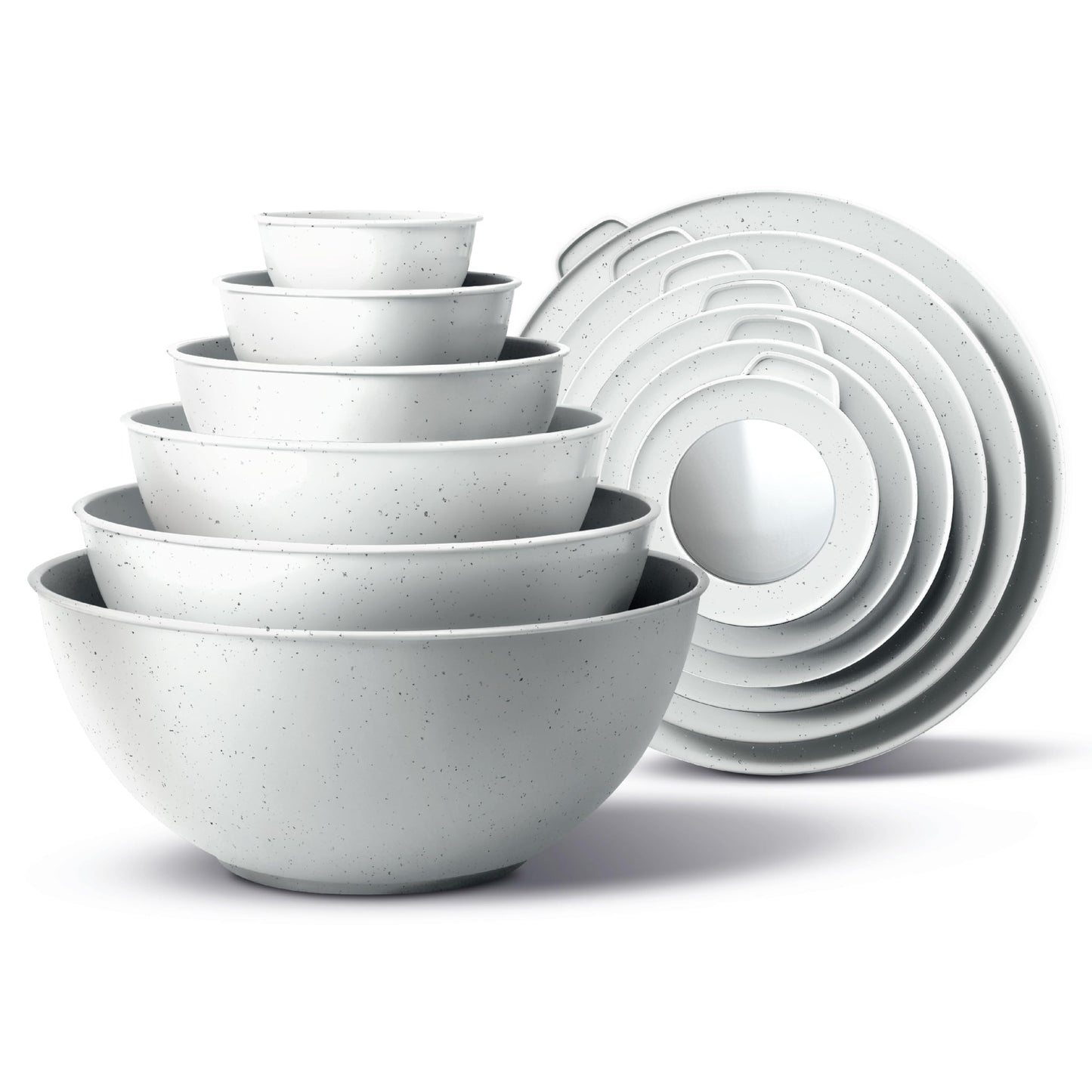 12-Piece Nesting Mixing Bowl Set with Lids for Food Prep & Storage