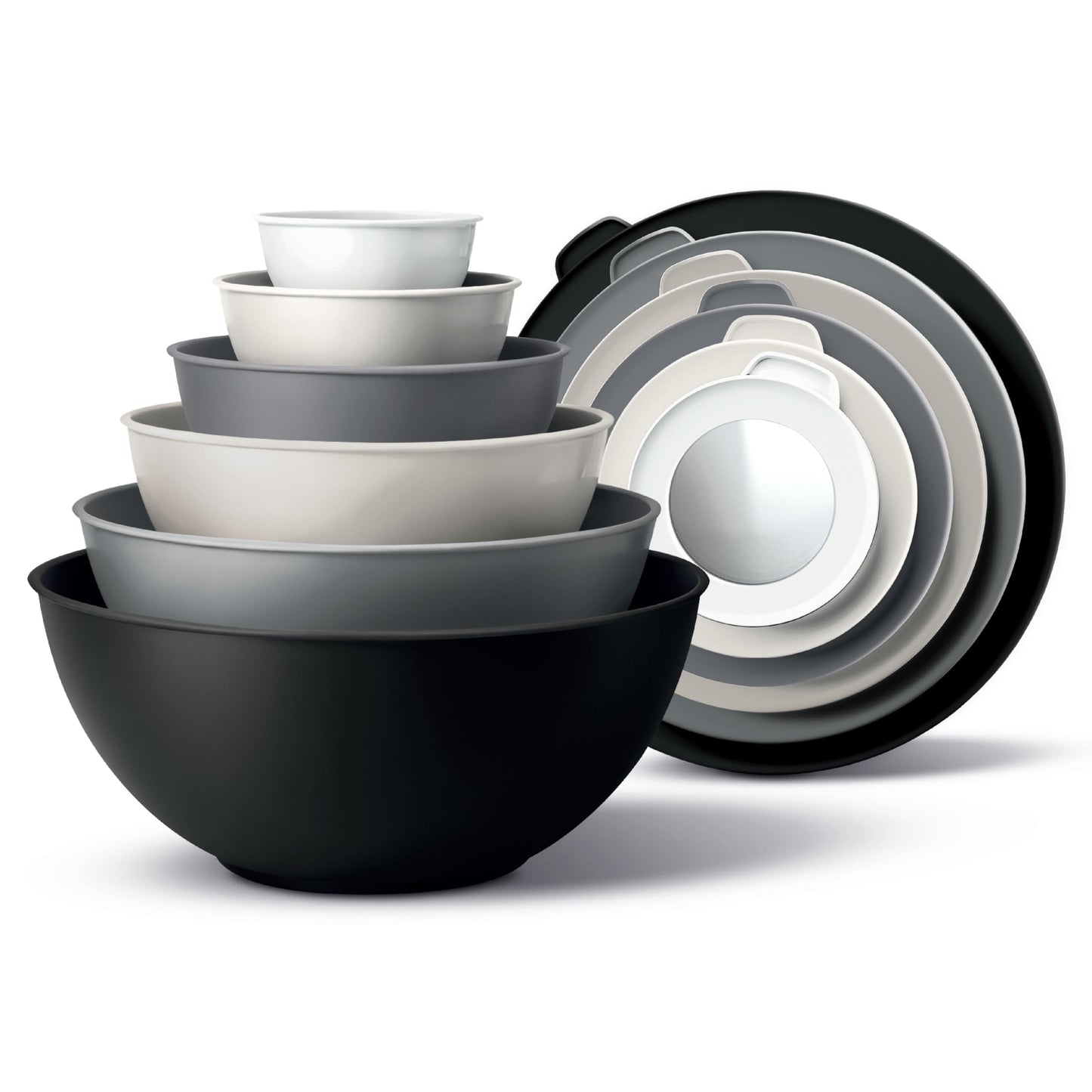 12-Piece Nesting Mixing Bowl Set with Lids for Food Prep & Storage