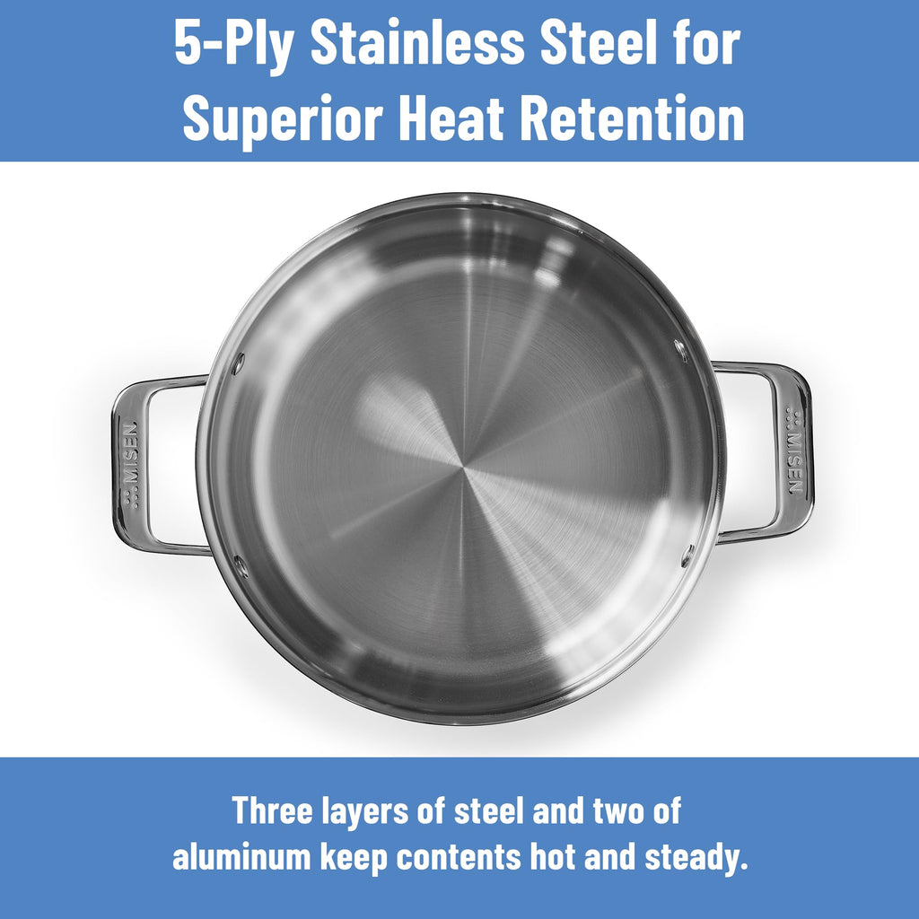 Stainless Steel Stock Pot with Lid for Soup, Stew & Cooking