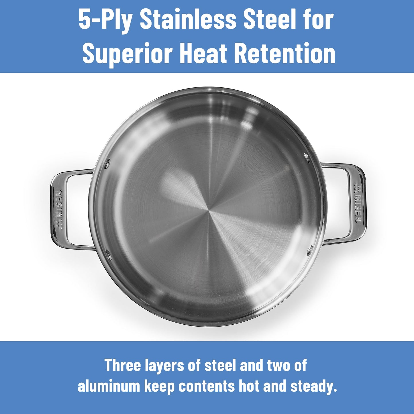 Stainless Steel Stock Pot with Lid for Soup, Stew & Cooking