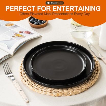 12-Piece Stoneware Dinnerware Set with Plates and Bowls for 4