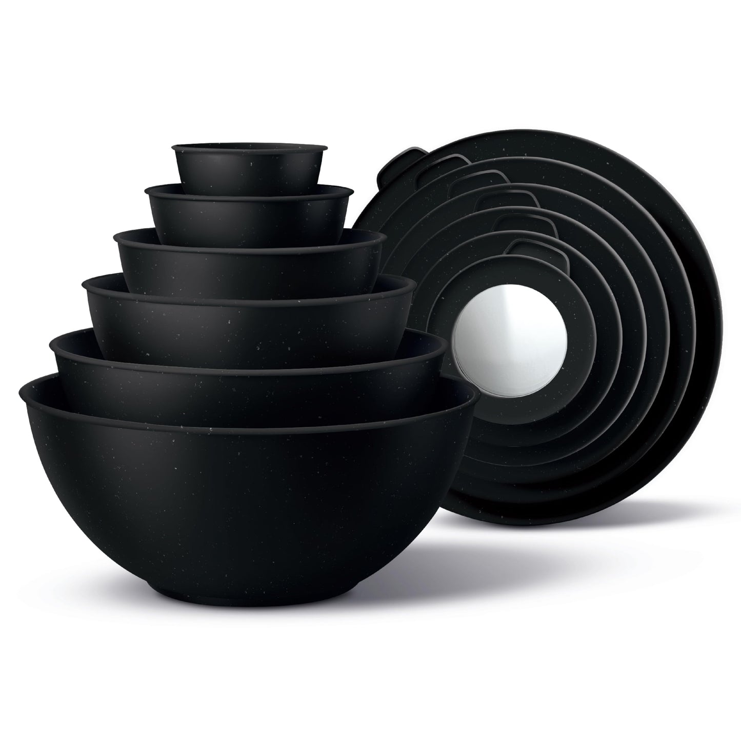 12-Piece Nesting Mixing Bowl Set with Lids for Food Prep & Storage