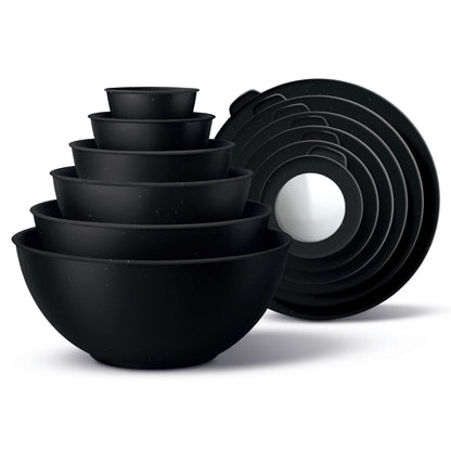 12-Piece Nesting Mixing Bowl Set with Lids for Food Prep & Storage
