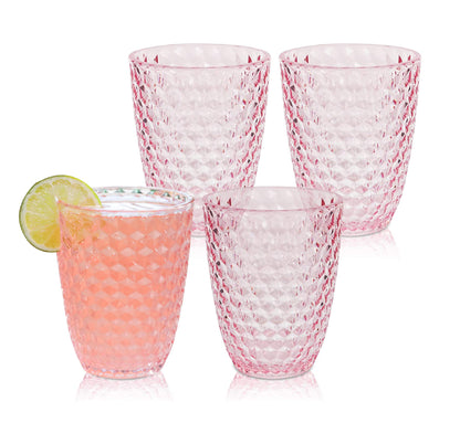19oz Tritan Plastic Tumbler Set of 4 for Indoor & Outdoor Use