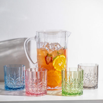 13oz Tritan Plastic Tumbler Set of 4 for Everyday Drinking & Serving
