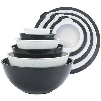 12-Piece Nesting Mixing Bowl Set with Lids for Food Prep & Storage