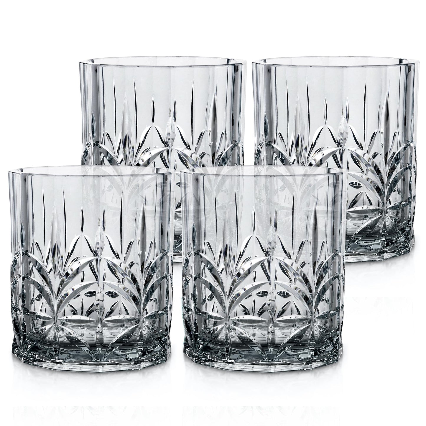 13oz Tritan Plastic Tumbler Set of 4 for Everyday Drinking & Serving
