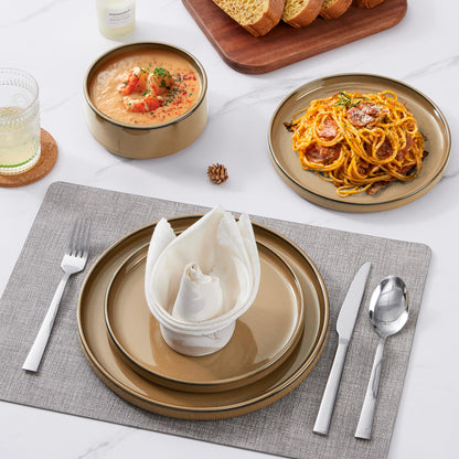LIANYU Dinnerware Plates and Bowls Sets