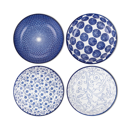 Porcelain Salad Pasta Bowls with Wide Shallow Design for Serving