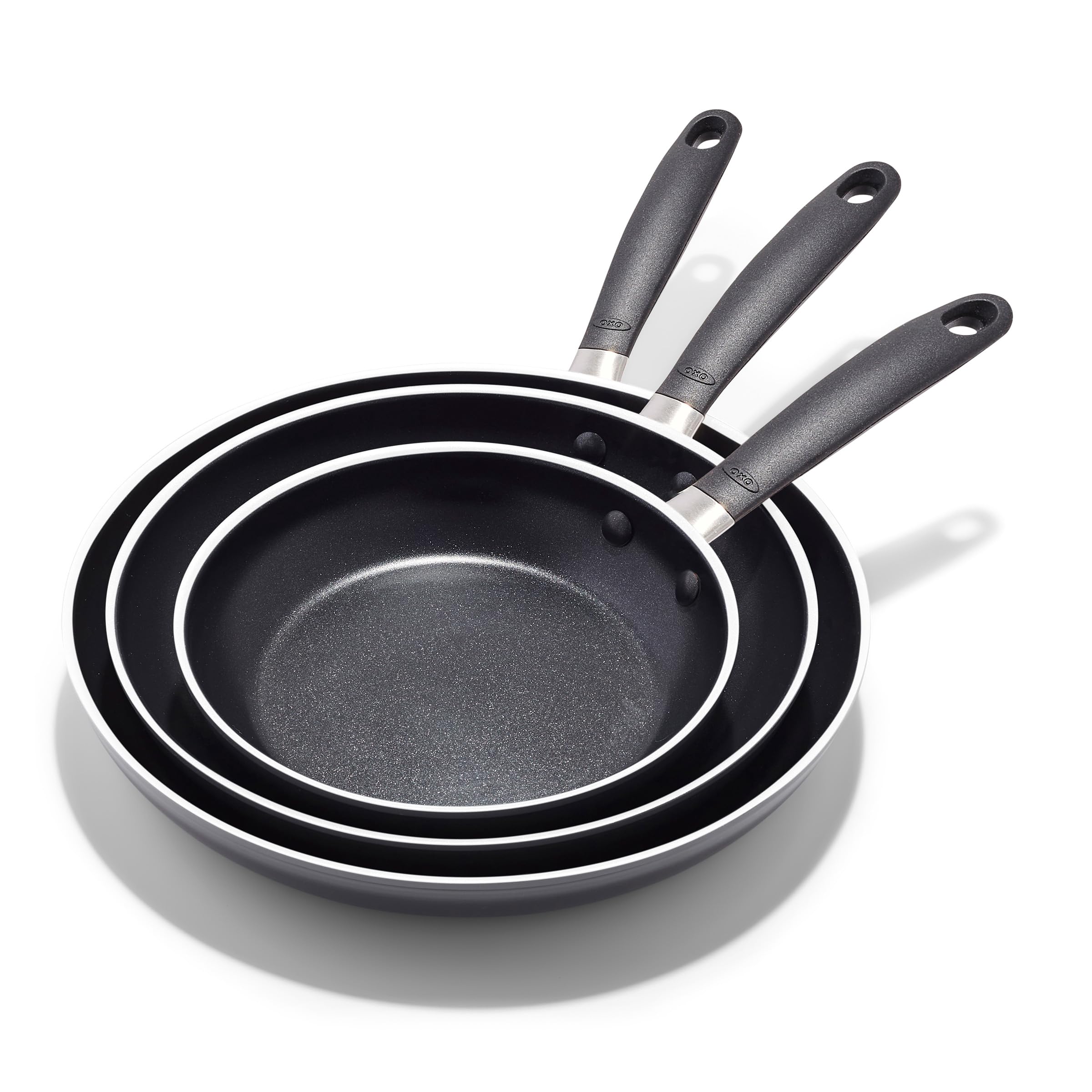 8" & 10" Nonstick Frying Pan Set with Stainless Steel Handles