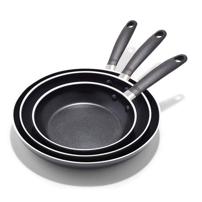 8" & 10" Nonstick Frying Pan Set with Stainless Steel Handles