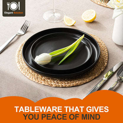 12-Piece Stoneware Dinnerware Set with Plates and Bowls for 4