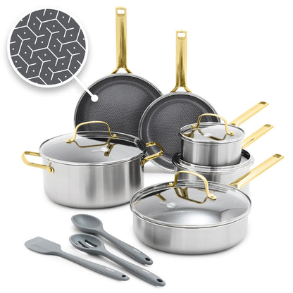 GreenPan Hybrid Nonstick Stainless Steel Frying Pan Set