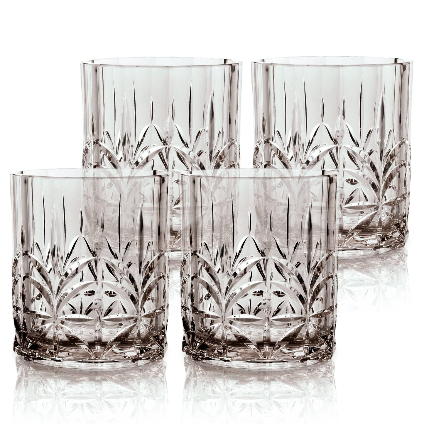 13oz Tritan Plastic Tumbler Set of 4 for Everyday Drinking & Serving