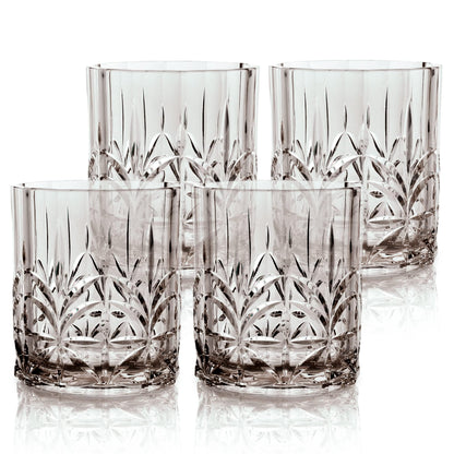 13oz Tritan Plastic Tumbler Set of 4 for Everyday Drinking & Serving