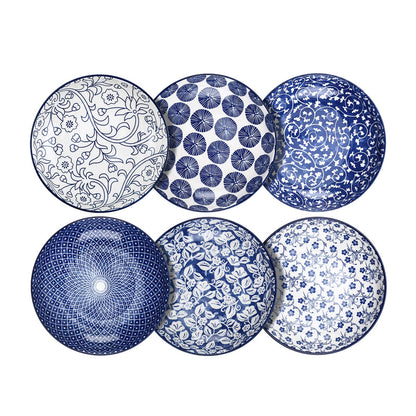 Porcelain Salad Pasta Bowls with Wide Shallow Design for Serving