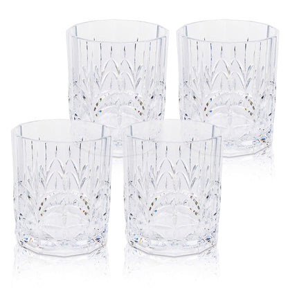 13oz Tritan Plastic Tumbler Set of 4 for Everyday Drinking & Serving