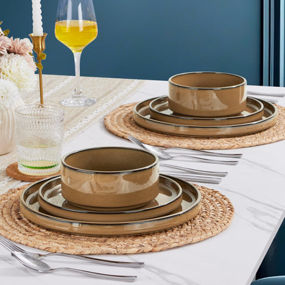 LIANYU Dinnerware Plates and Bowls Sets