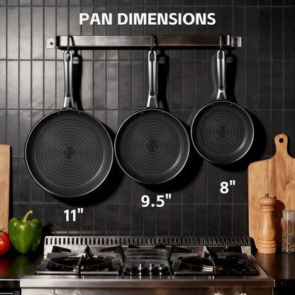 Ammeloo Hybrid Tri-Ply Stainless Steel Frying Pan Set
